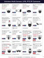 Uniview Multi Sensor, LPR, PTZ IP Cameras